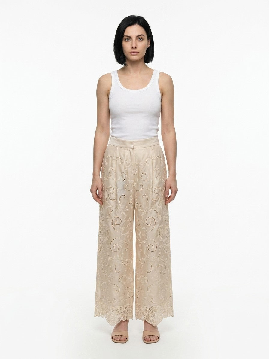 Dolce & Gabbana Weiße Baumwollhose im Casual-Look