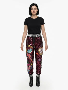 Dolce & Gabbana Pinke Freizeithose aus Polyester