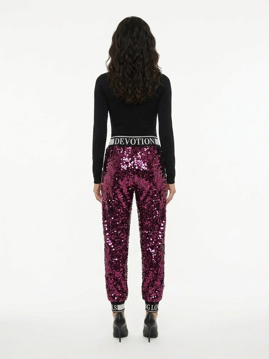 Dolce & Gabbana Pinke Freizeithose aus Polyester
