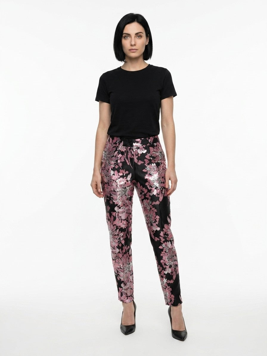 Dolce & Gabbana Mehrfarbige Hose aus Metallic-Faser
