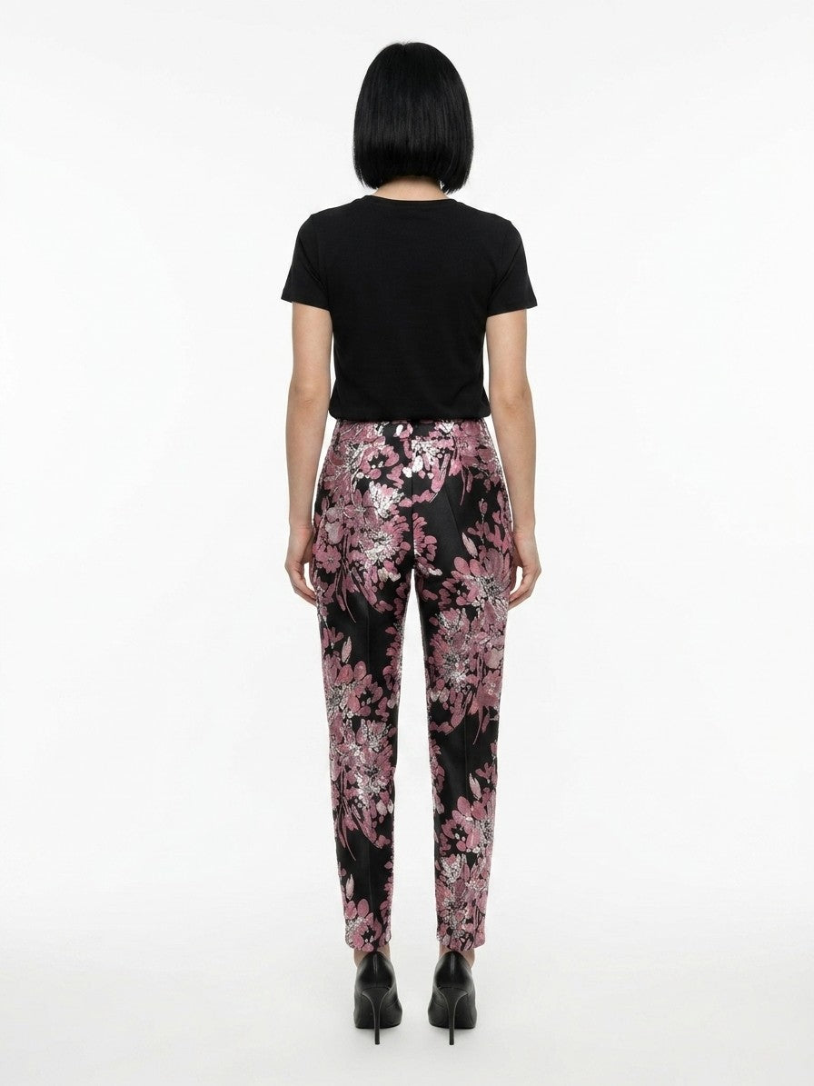Dolce & Gabbana Mehrfarbige Hose aus Metallic-Faser