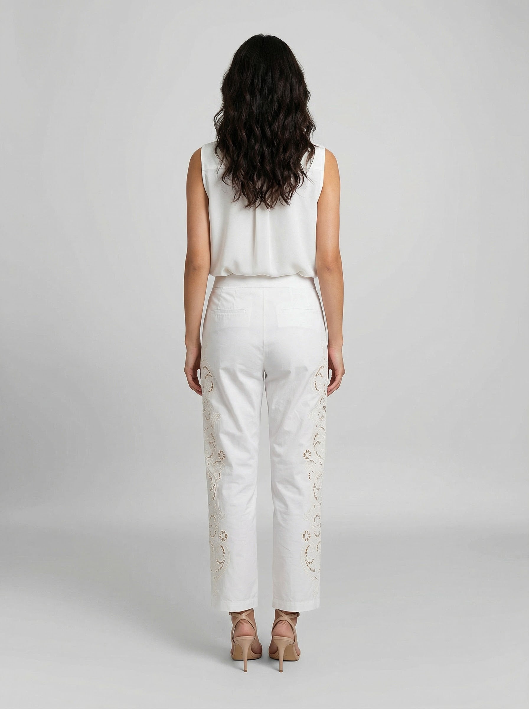 Dolce & Gabbana Weiße Baumwollhose im Casual-Look