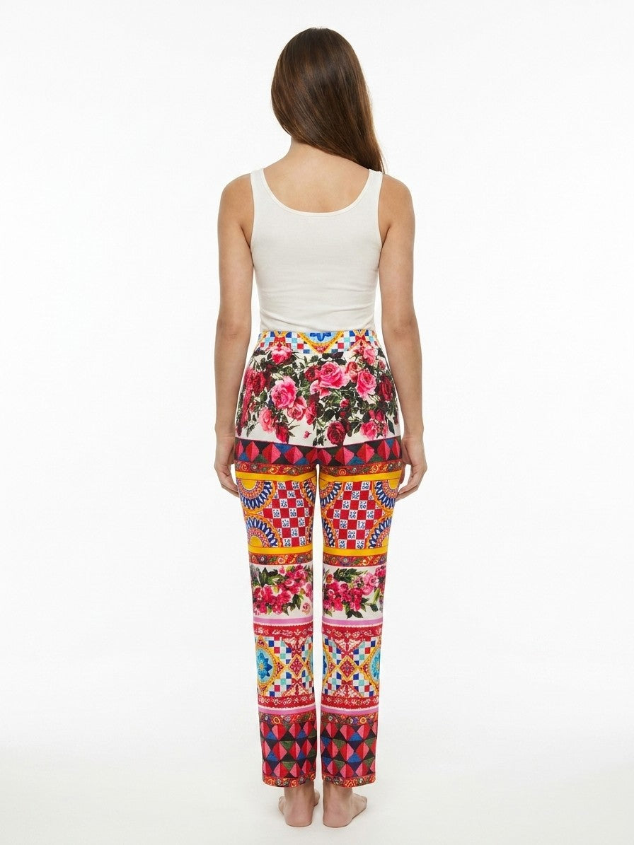 Dolce & Gabbana Mehrfarbige Baumwoll-Freizeithose