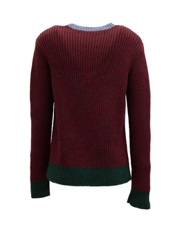 Valentino Garavani Pullover aus Rippstrick in Burgunderrot