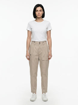 Dolce & Gabbana Beige Baumwoll-Cargo-Hose
