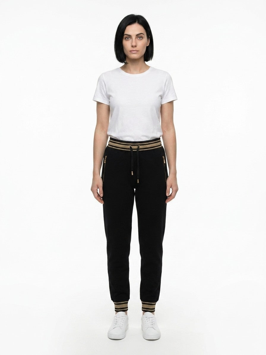 Dolce & Gabbana Schwarze Baumwoll-Freizeithose