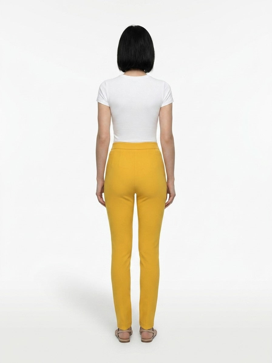 Dolce & Gabbana Gelbe Skinny-Hose aus Polyester