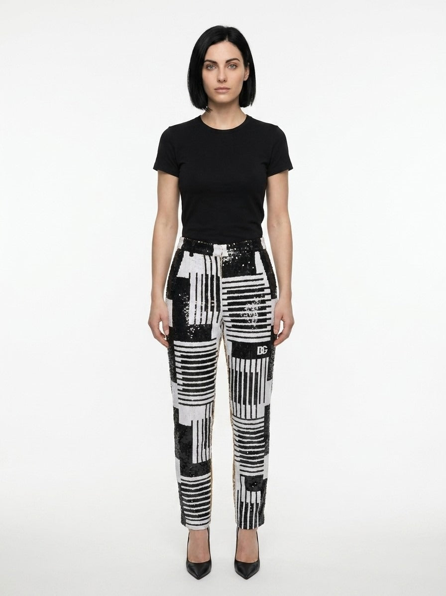 Dolce & Gabbana Mehrfarbige Freizeithose aus Polyamid