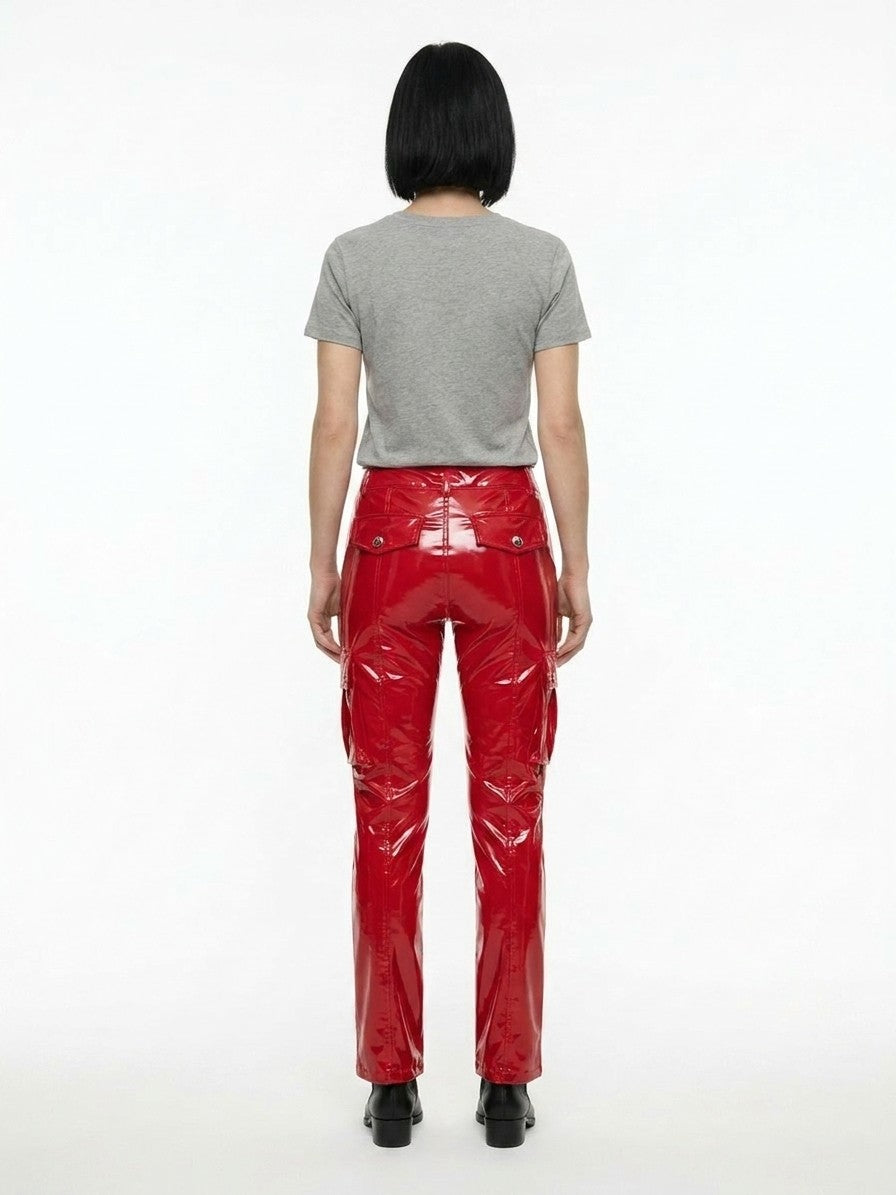 Dolce & Gabbana Rote Elastan-Freizeithose