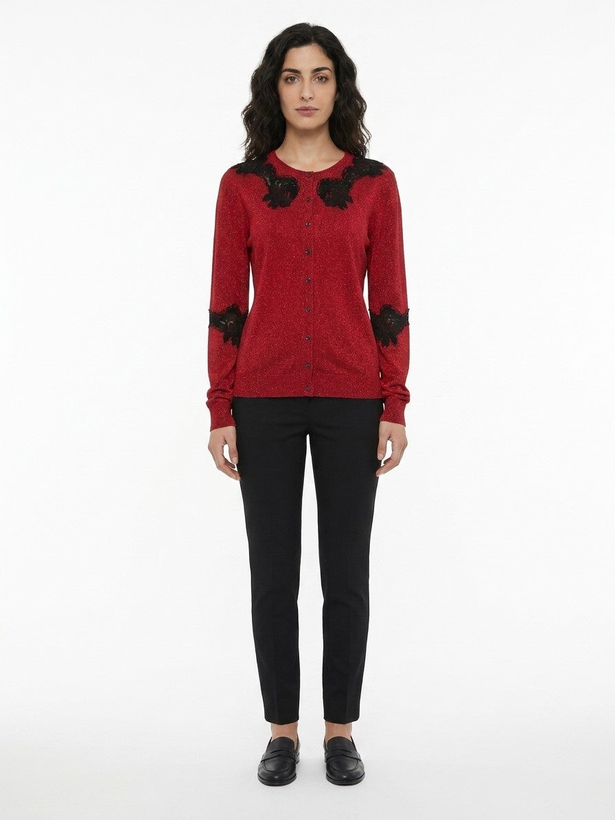 Dolce & Gabbana Roter Baumwoll-Cardigan