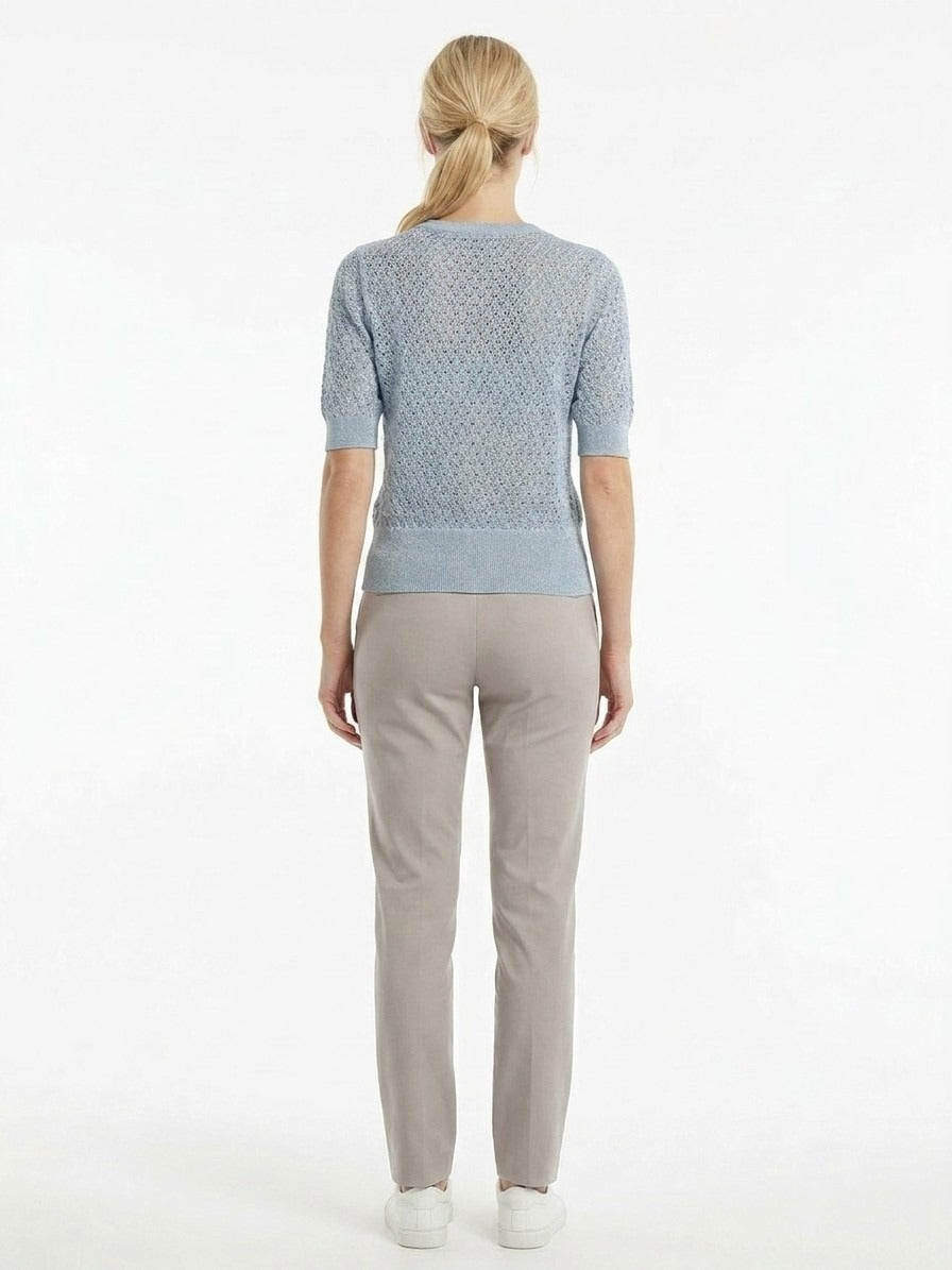Dolce & Gabbana Hellblaues Sweatshirt aus reiner Schurwolle
