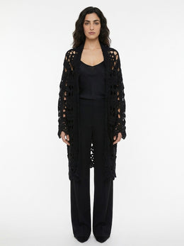 Dolce & Gabbana Schwarzer Cardigan aus Schurwolle