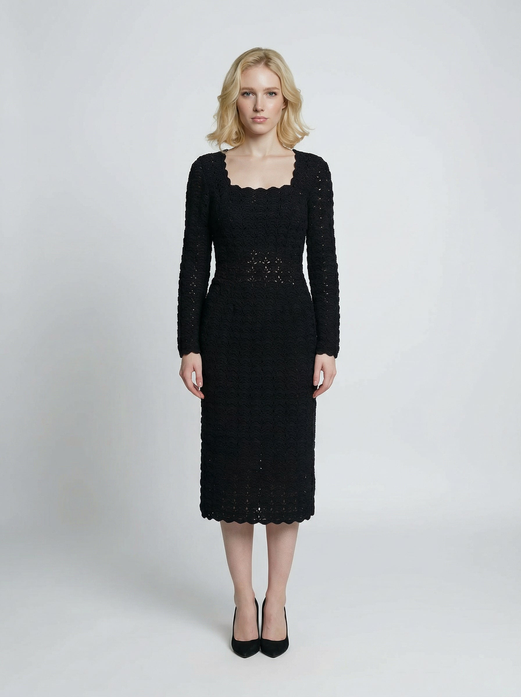 Dolce & Gabbana Schwarzes Kaschmir-Freizeitkleid