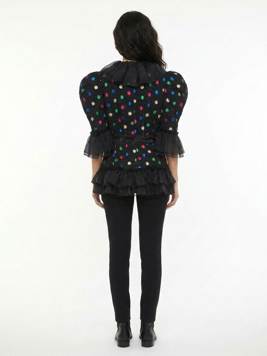 Dolce & Gabbana Bikerjacke aus mehrfarbigem Acetat