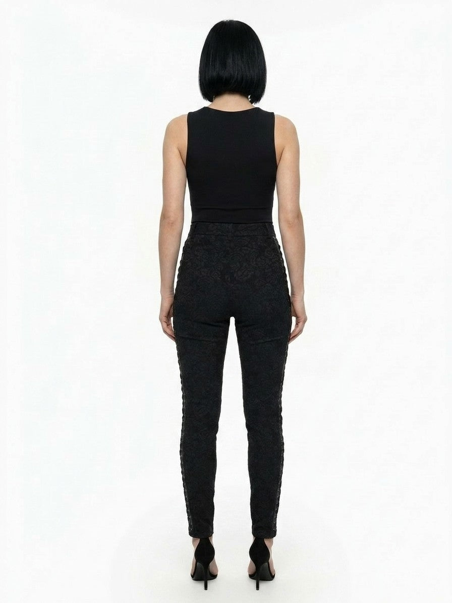Dolce & Gabbana Schwarze Baumwoll-Skinny-Hose