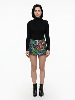 Dolce & Gabbana Mehrfarbiger Minirock aus Baumwolle