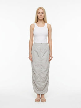 Dolce & Gabbana Grauer langer Rock aus Polyamid