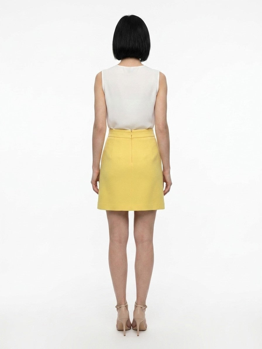 Dolce & Gabbana Minirock aus gelber Wolle