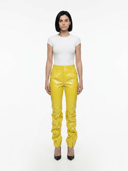 Dolce & Gabbana Gelbe Hose aus Polyester