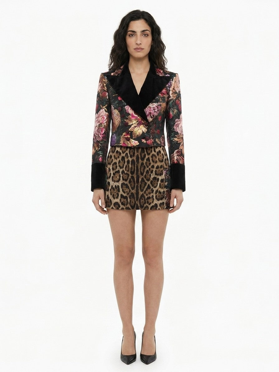Dolce & Gabbana Mehrfarbiger Blazer aus Elasthan