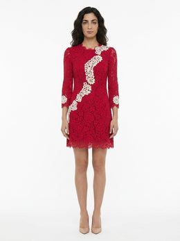 Dolce & Gabbana Zweifarbige Baumwoll-Cocktailkleid