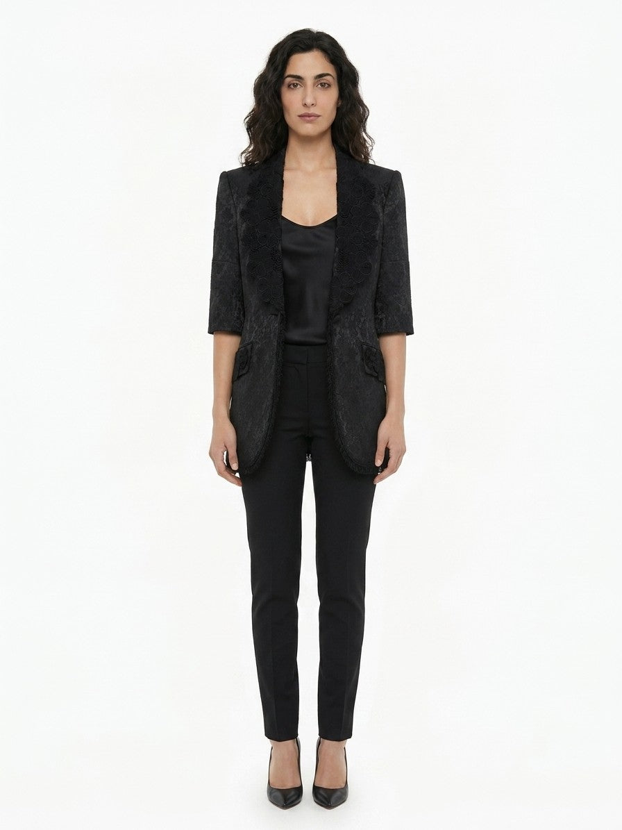 Dolce & Gabbana Schwarzer Seidenblazer