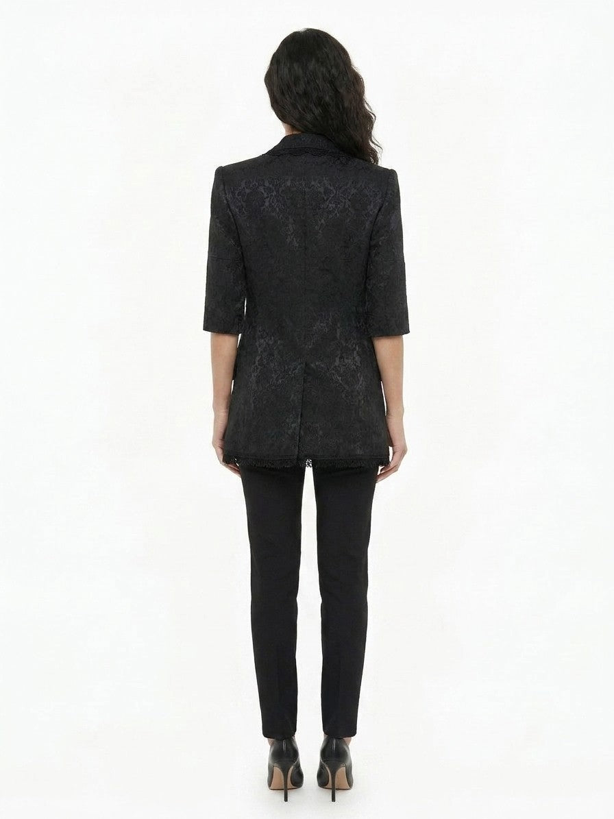 Dolce & Gabbana Schwarzer Seidenblazer