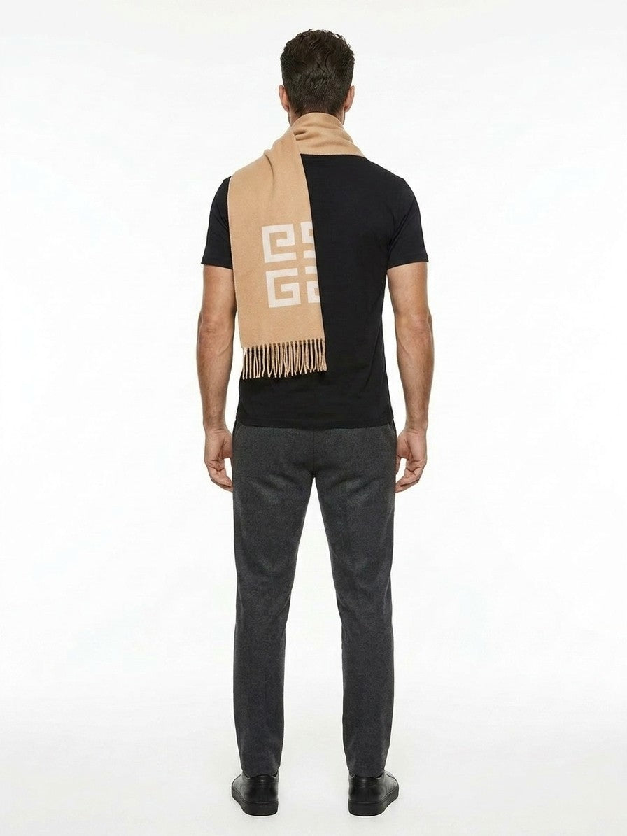 Givenchy Zweifarbiger Schal aus reiner Schurwolle