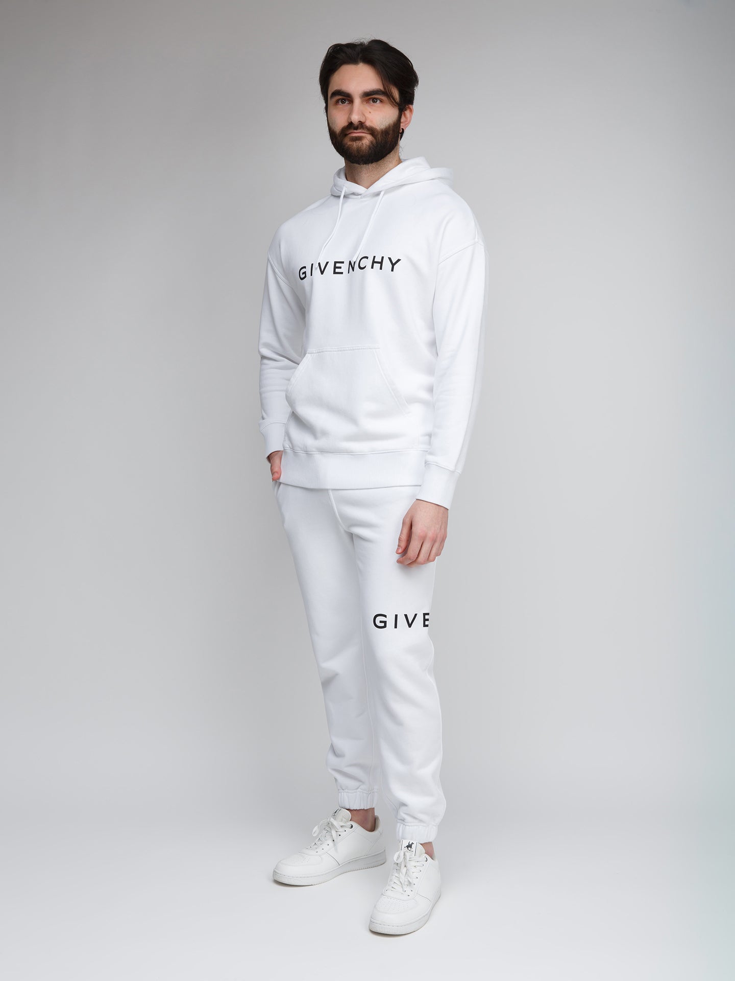 Givenchy Weiße Baumwoll-Kapuzenpullover