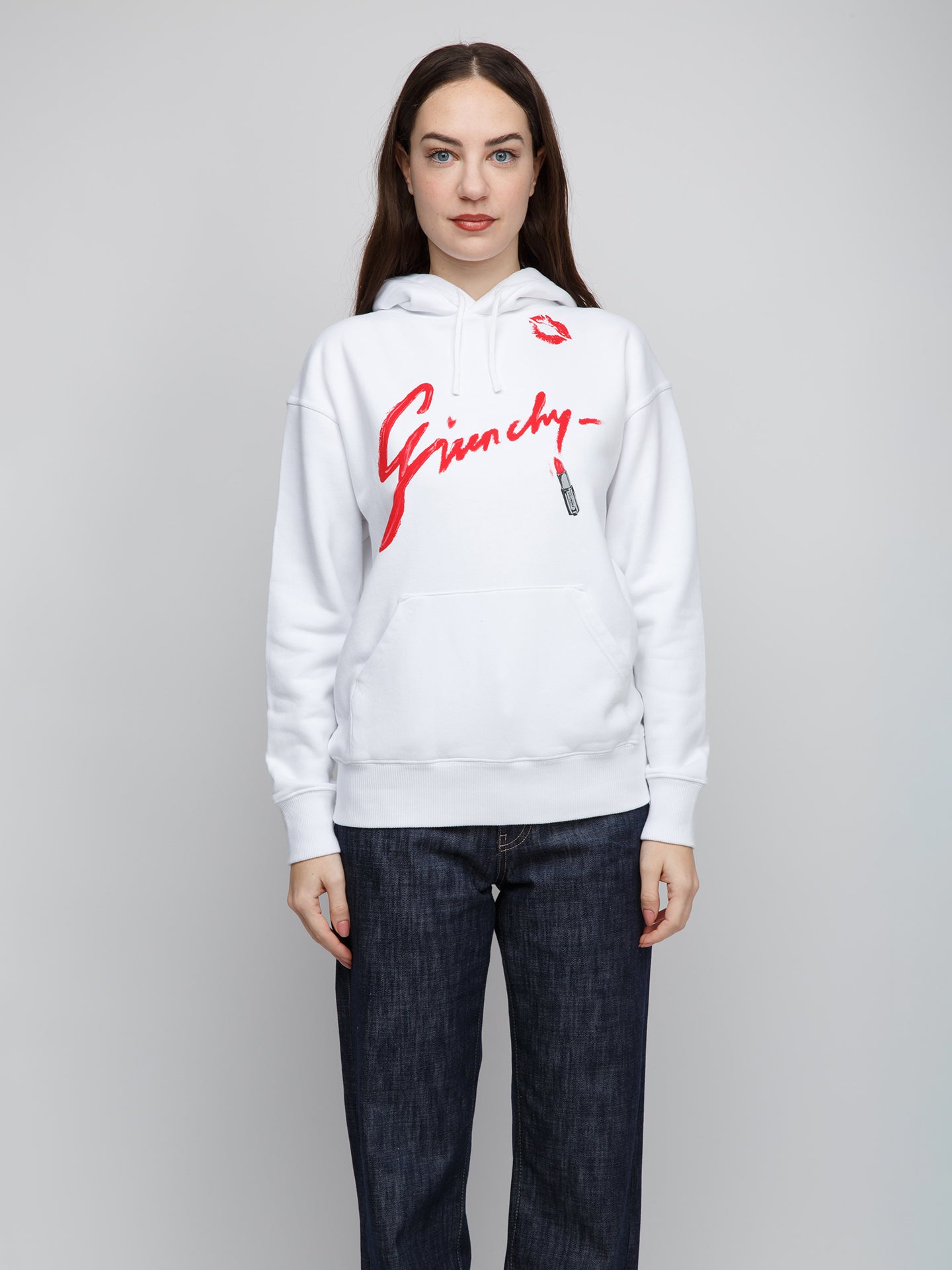 Givenchy Weiße Baumwoll-Kapuzenpullover