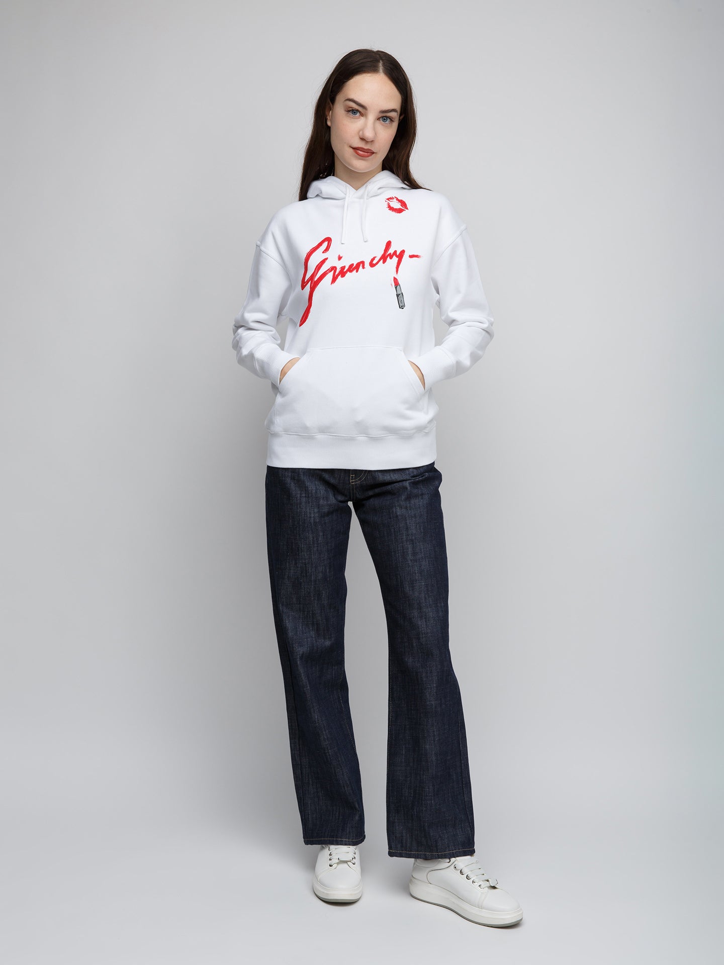 Givenchy Weiße Baumwoll-Kapuzenpullover