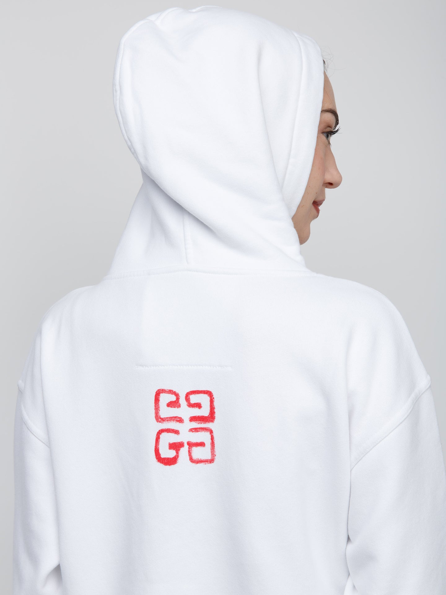 Givenchy Weiße Baumwoll-Kapuzenpullover