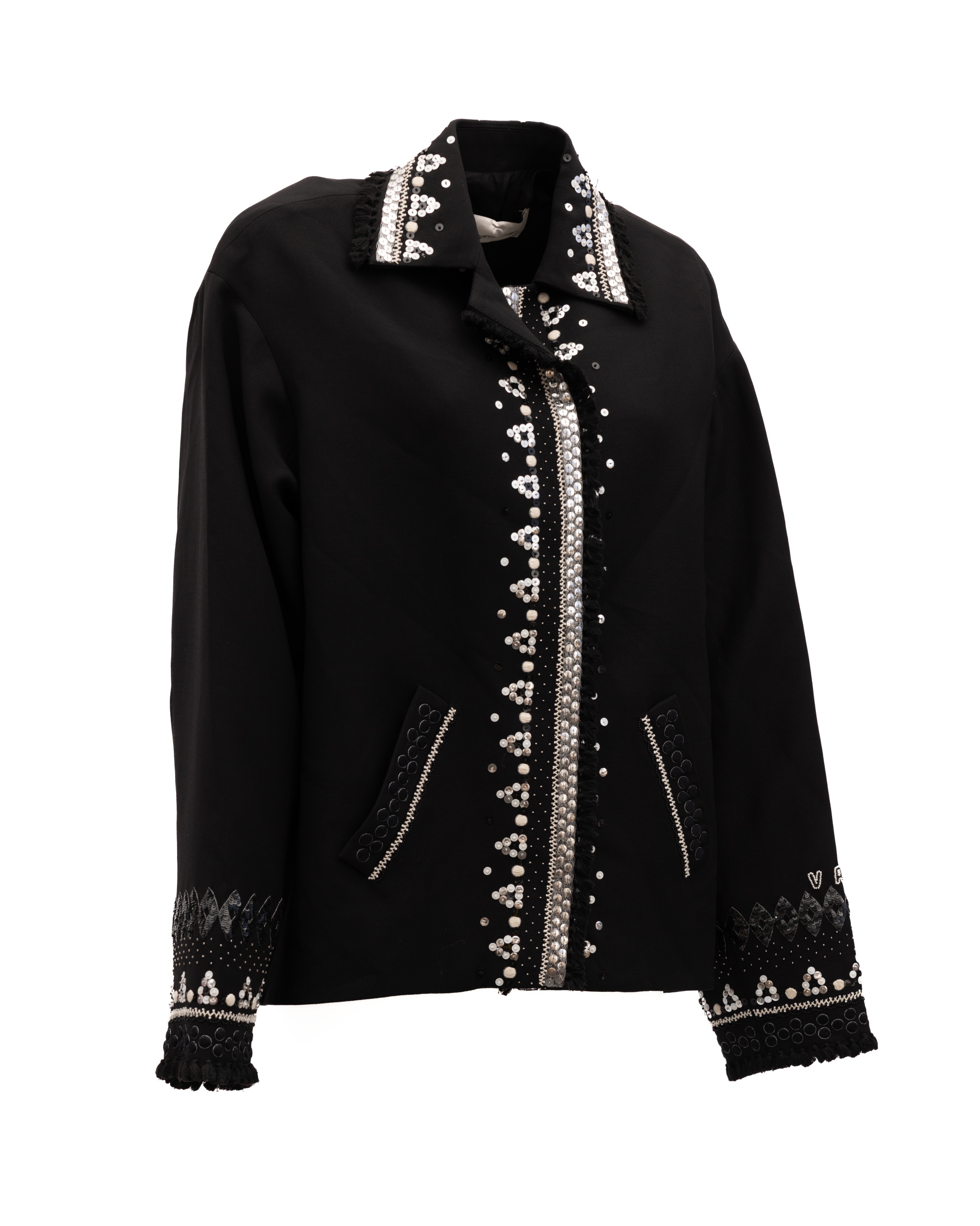 Valentino Garavani Schwarze Jacke mit Verzierungen