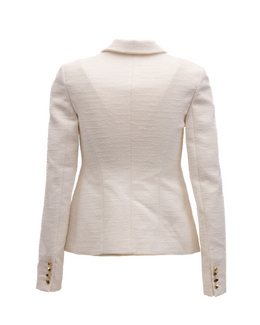 Valentino Garavani Massgeschneiderter Blazer von Off-White mit goldenen Nietenknöpfen