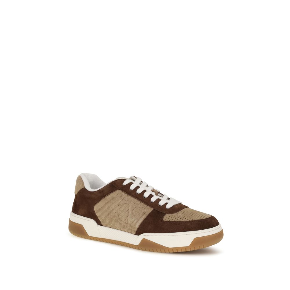 Valentino Garavani Braune Nappa Leder / Kalbsleder Bos Taurus Sportschuhe