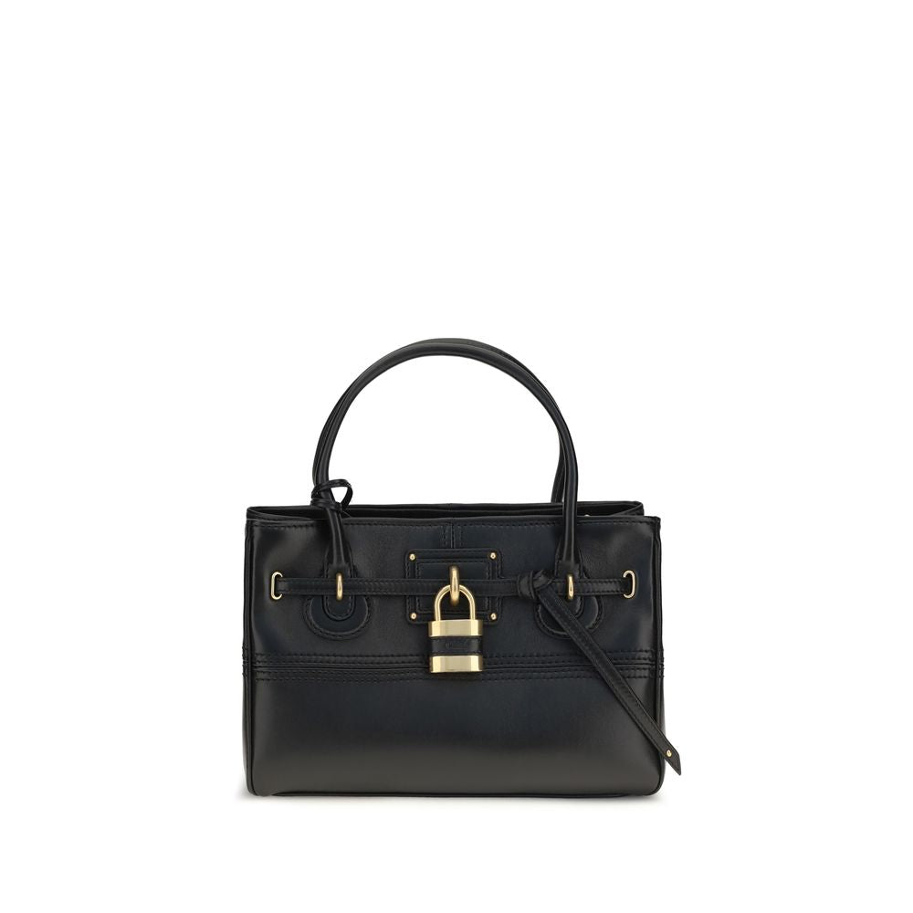 Chloé Schwarze Schultertasche aus Büffelleder