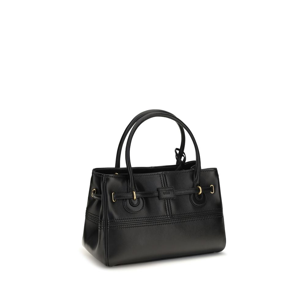 Chloé Schwarze Schultertasche aus Büffelleder