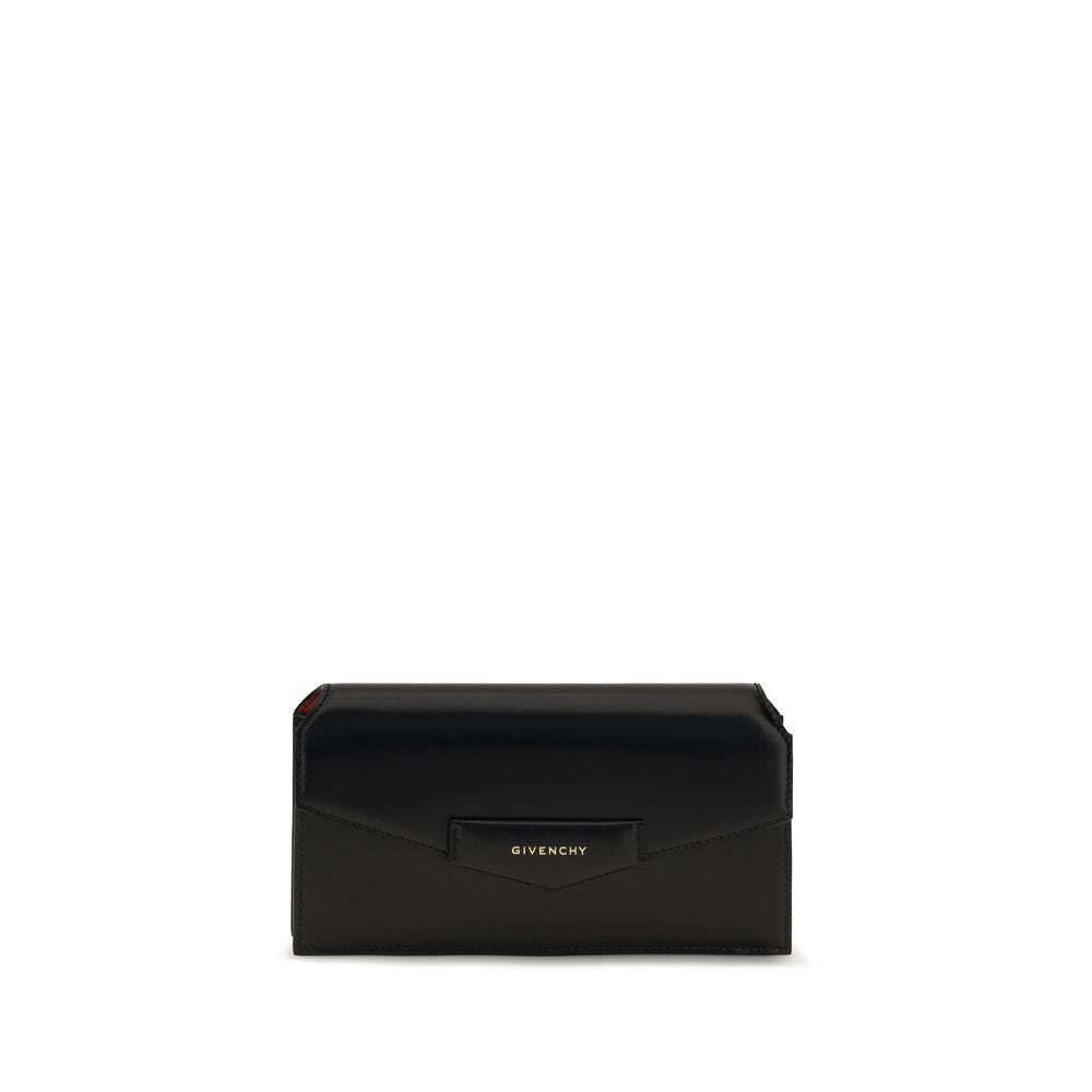 Givenchy Schwarzes Kalbsleder Bos Taurus Portemonnaie