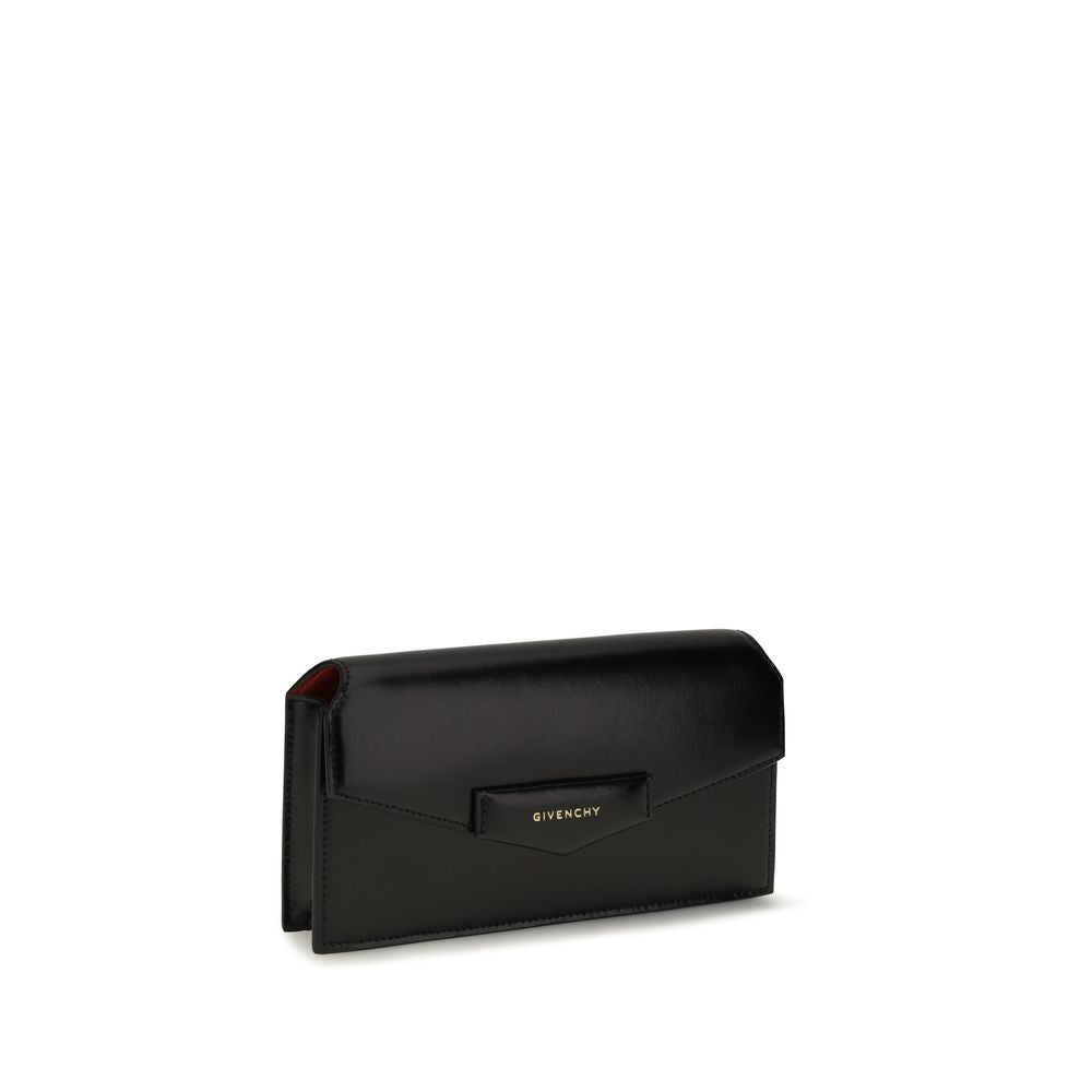 Givenchy Schwarzes Kalbsleder Bos Taurus Portemonnaie