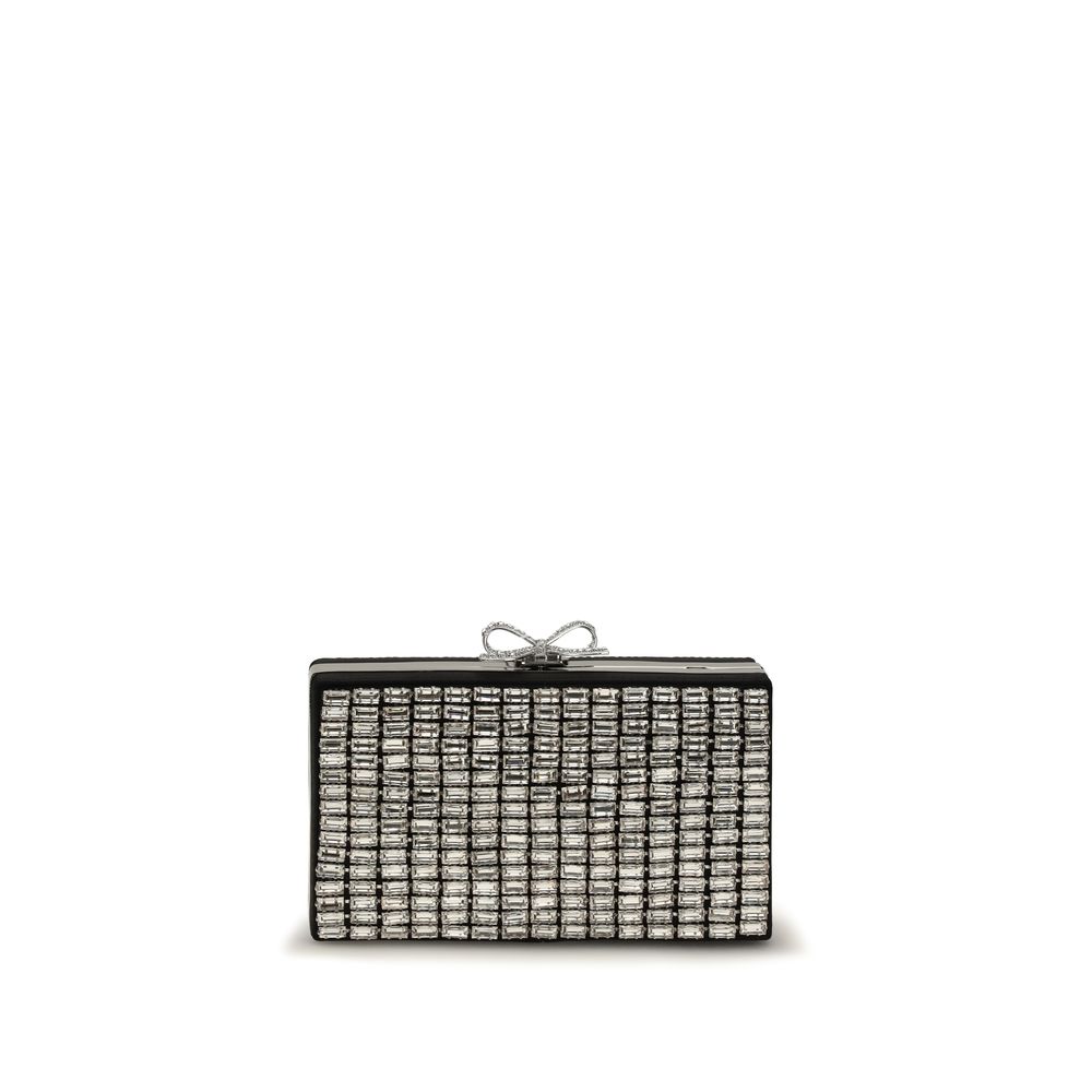 Self-Portrait Clutch aus silbernem Glas