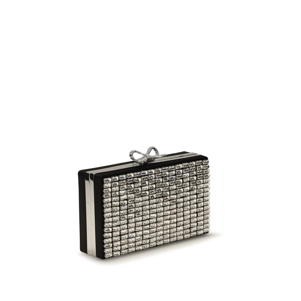 Self-Portrait Clutch aus silbernem Glas