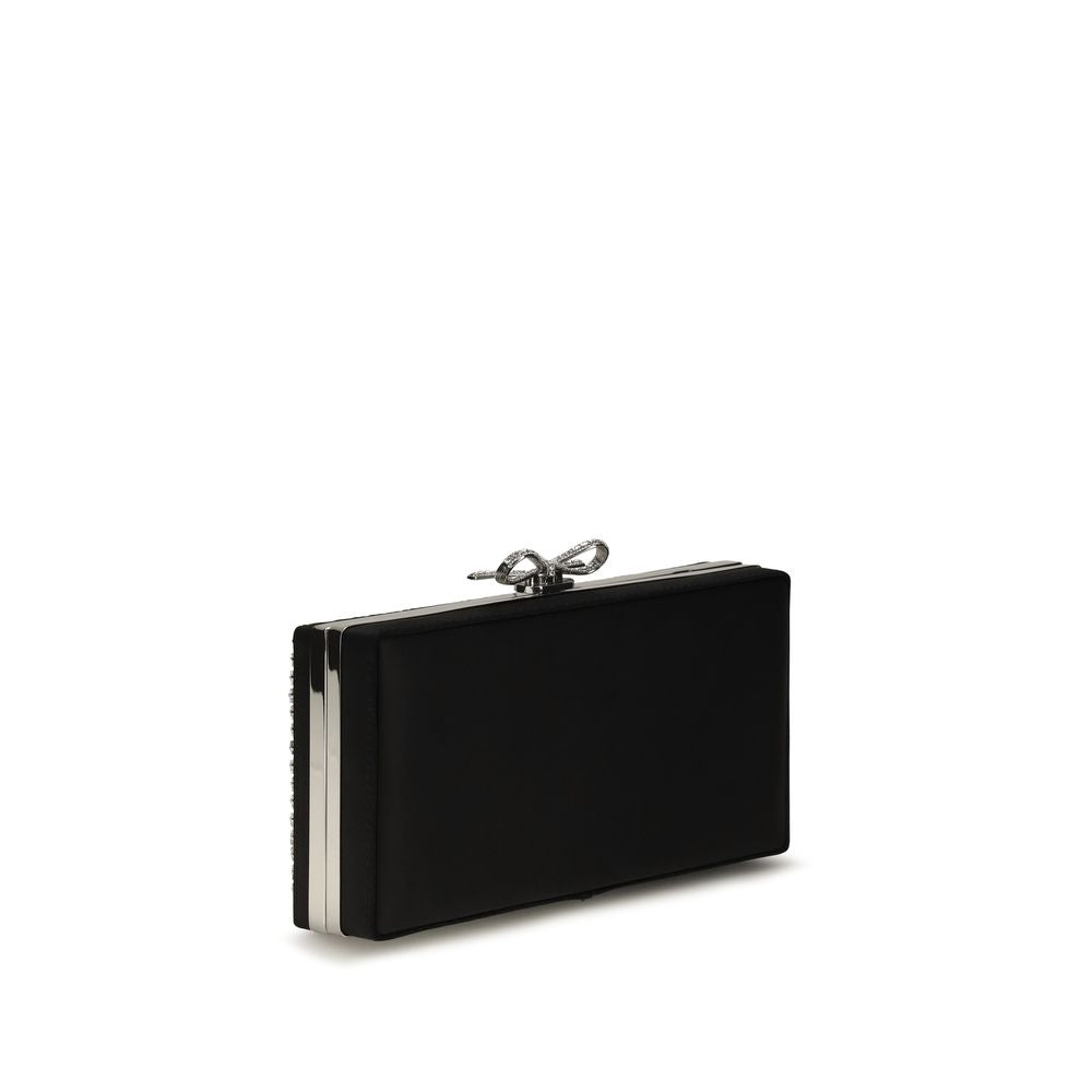Self-Portrait Clutch aus silbernem Glas