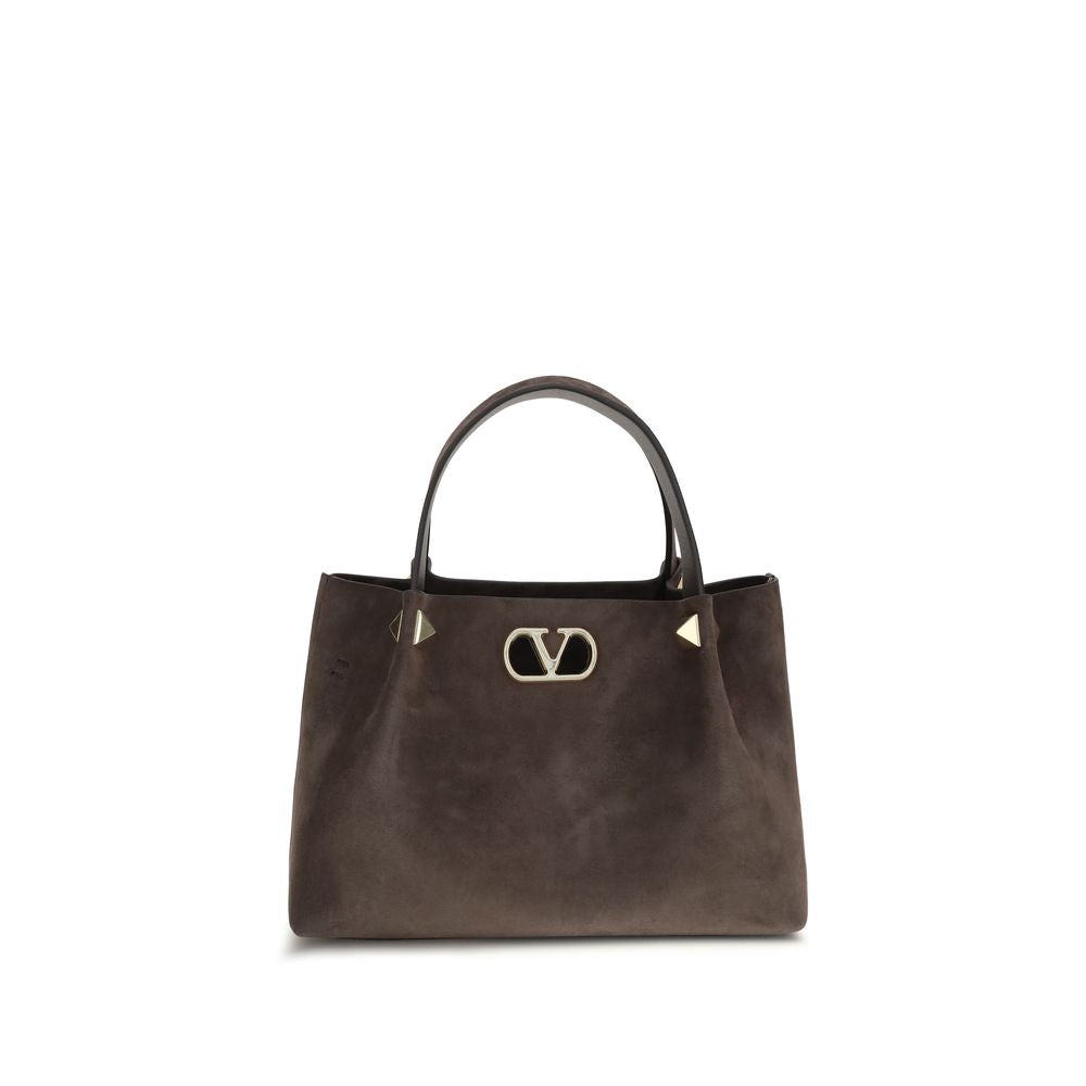 Valentino Garavani Braune Kalbsleder Bos Taurus Schultertasche