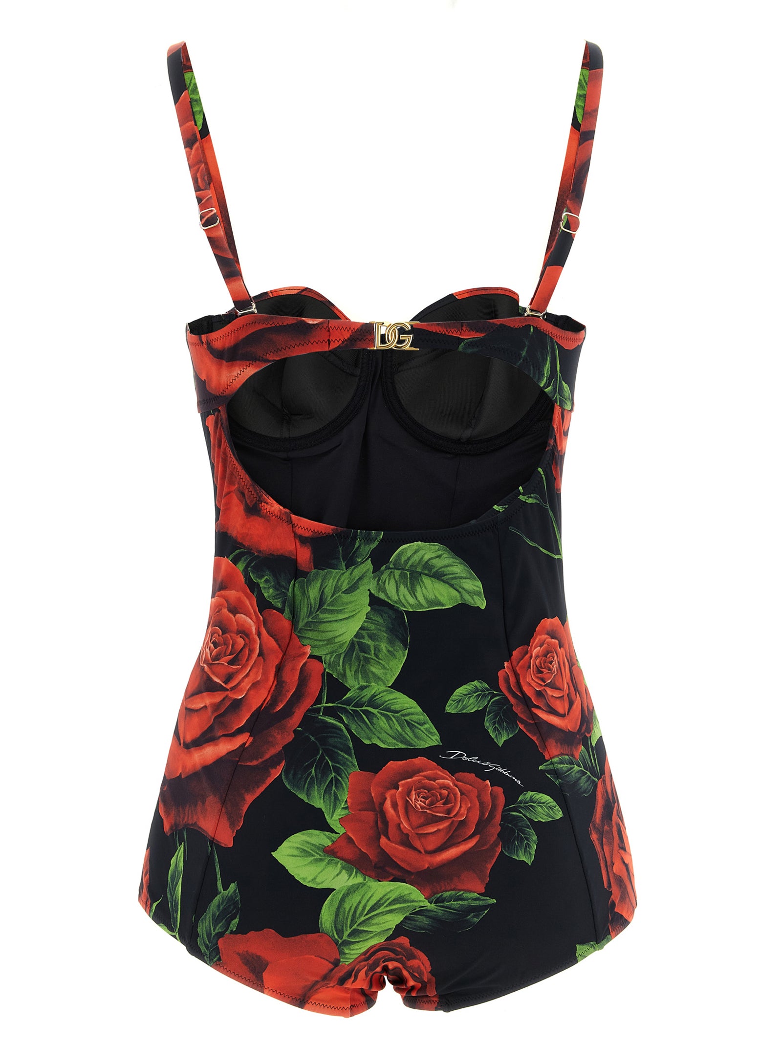 Dolce & Gabbana Einteiliger Badeanzug aus mehrfarbigem Polyamid