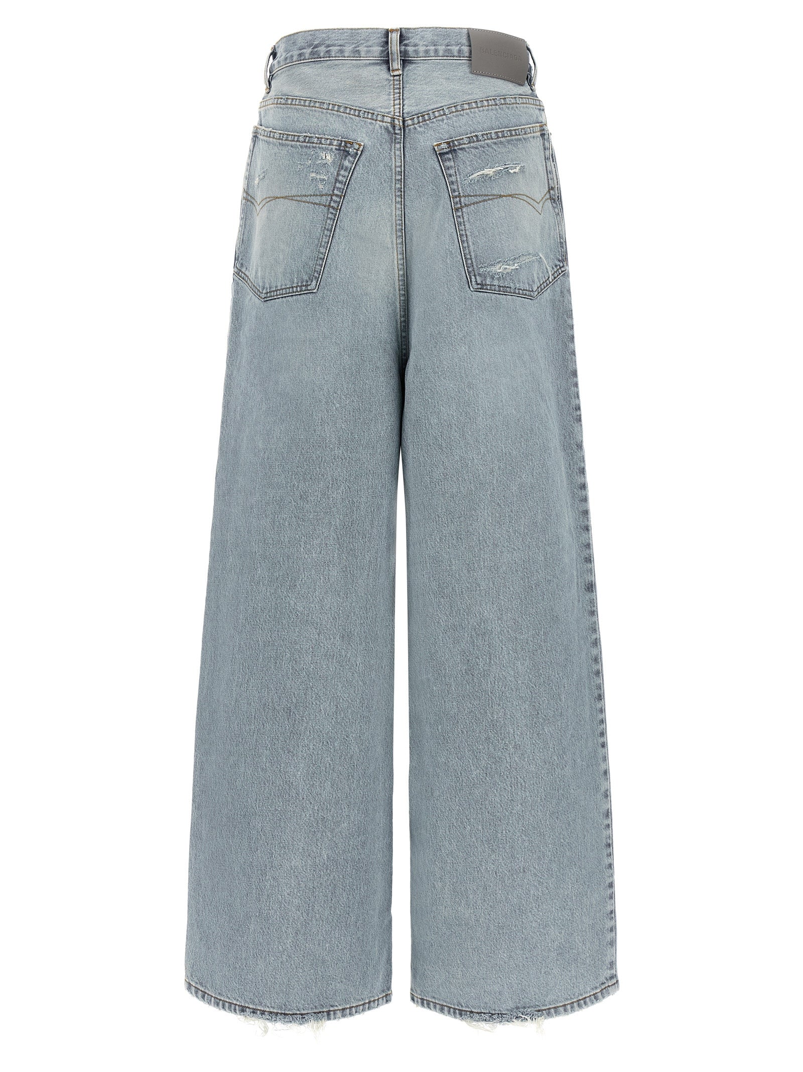 Balenciaga Blaue Baumwolljeans im Relaxed Fit