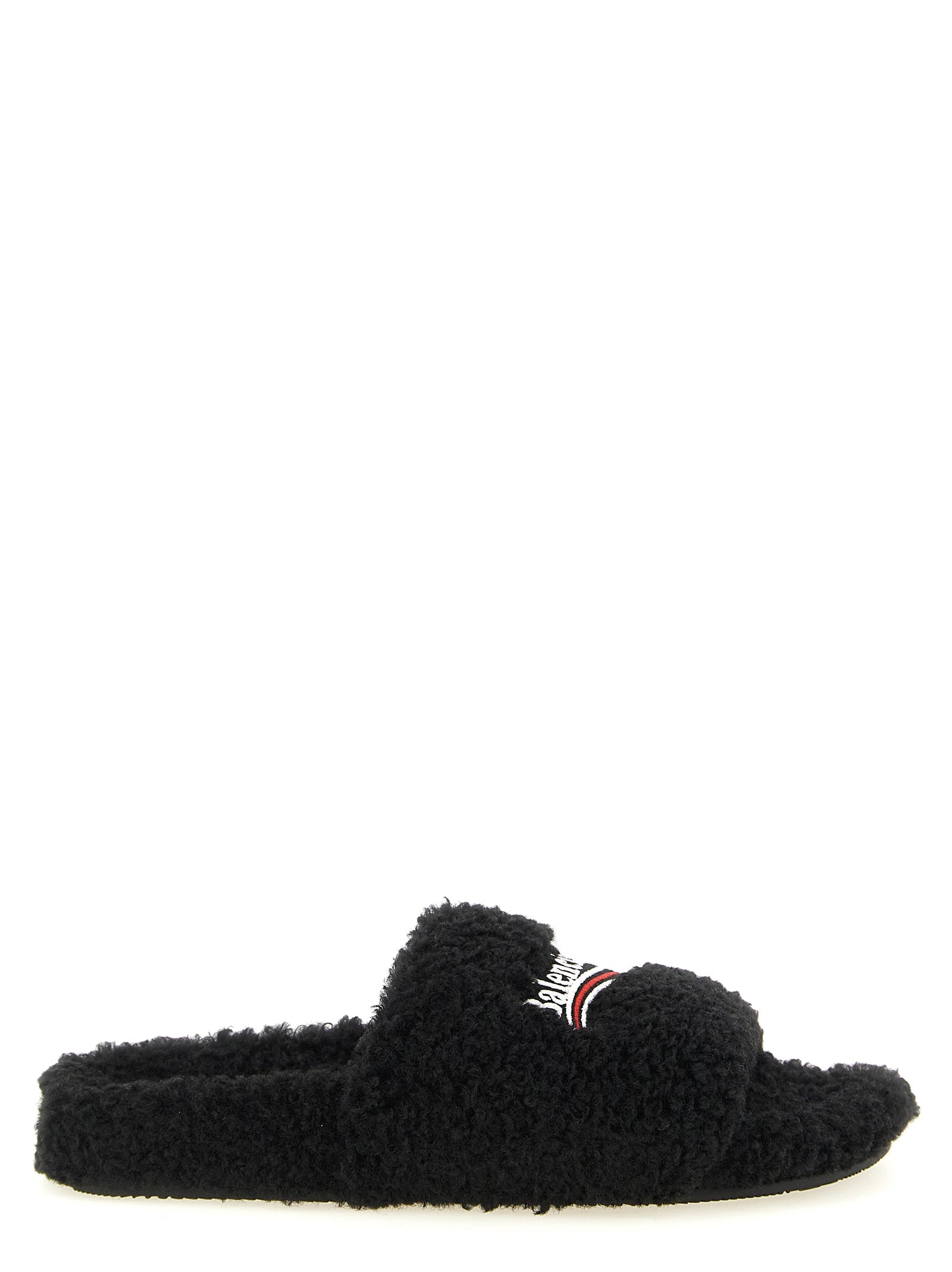 Balenciaga Schwarze Slides aus Polyester