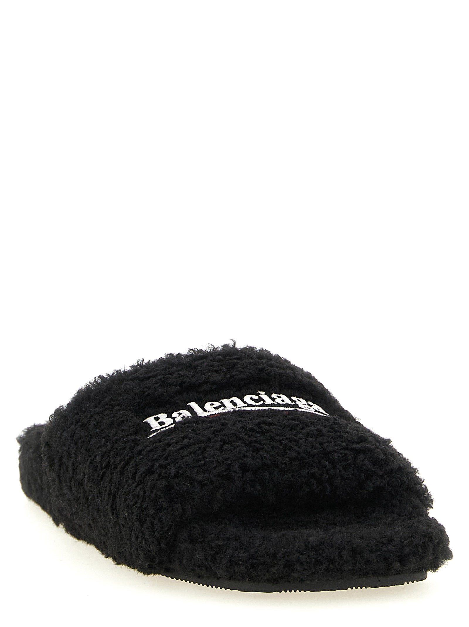 Balenciaga Schwarze Slides aus Polyester
