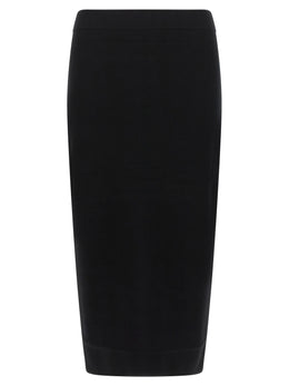 Max Mara Schwarzer Midi-Rock aus Viskose