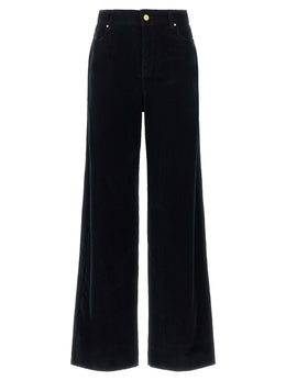 Max Mara Blaue Baumwoll-Freizeithose