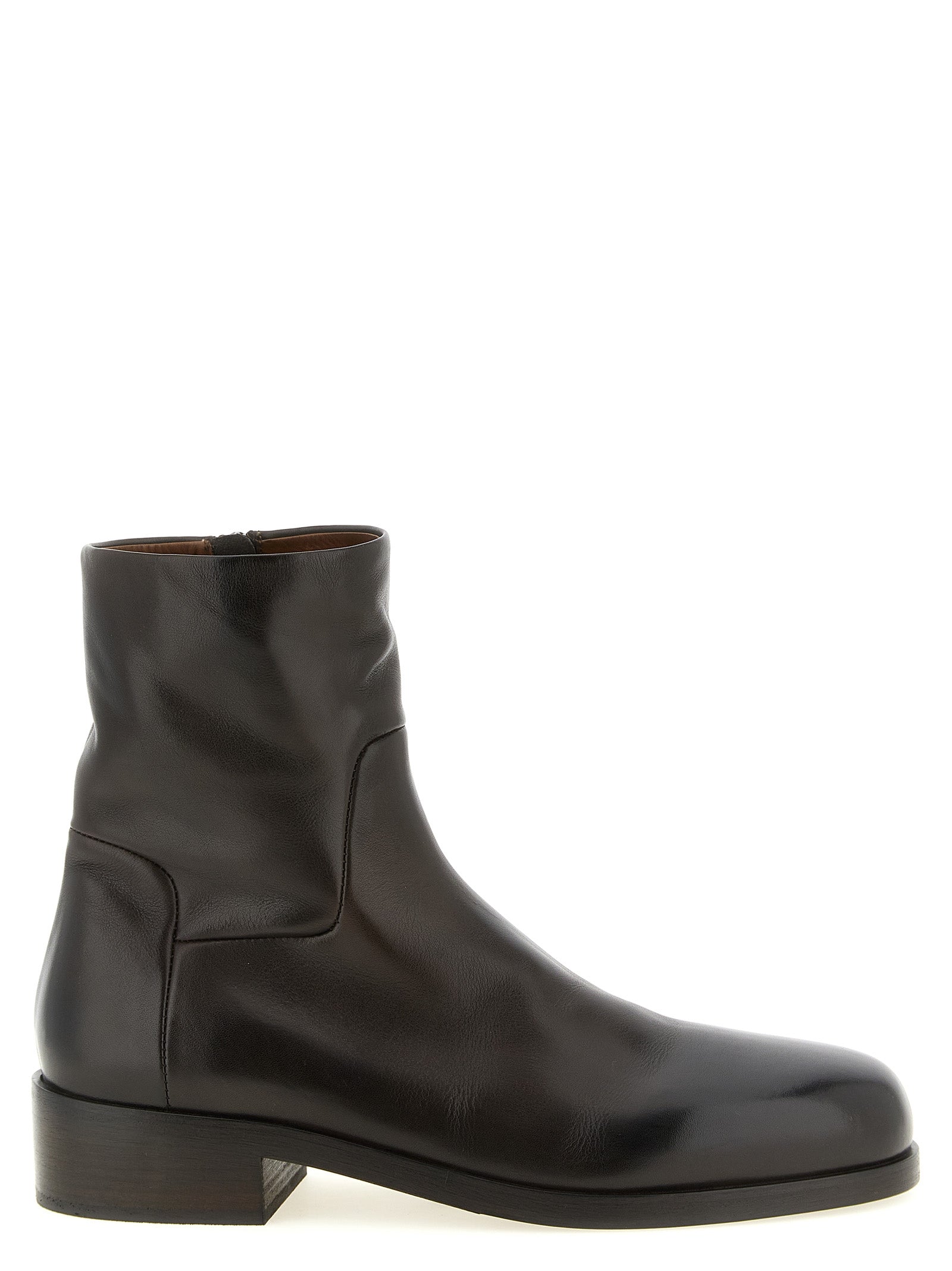 Marsell Ankle Boots aus braunem Kalbsleder
